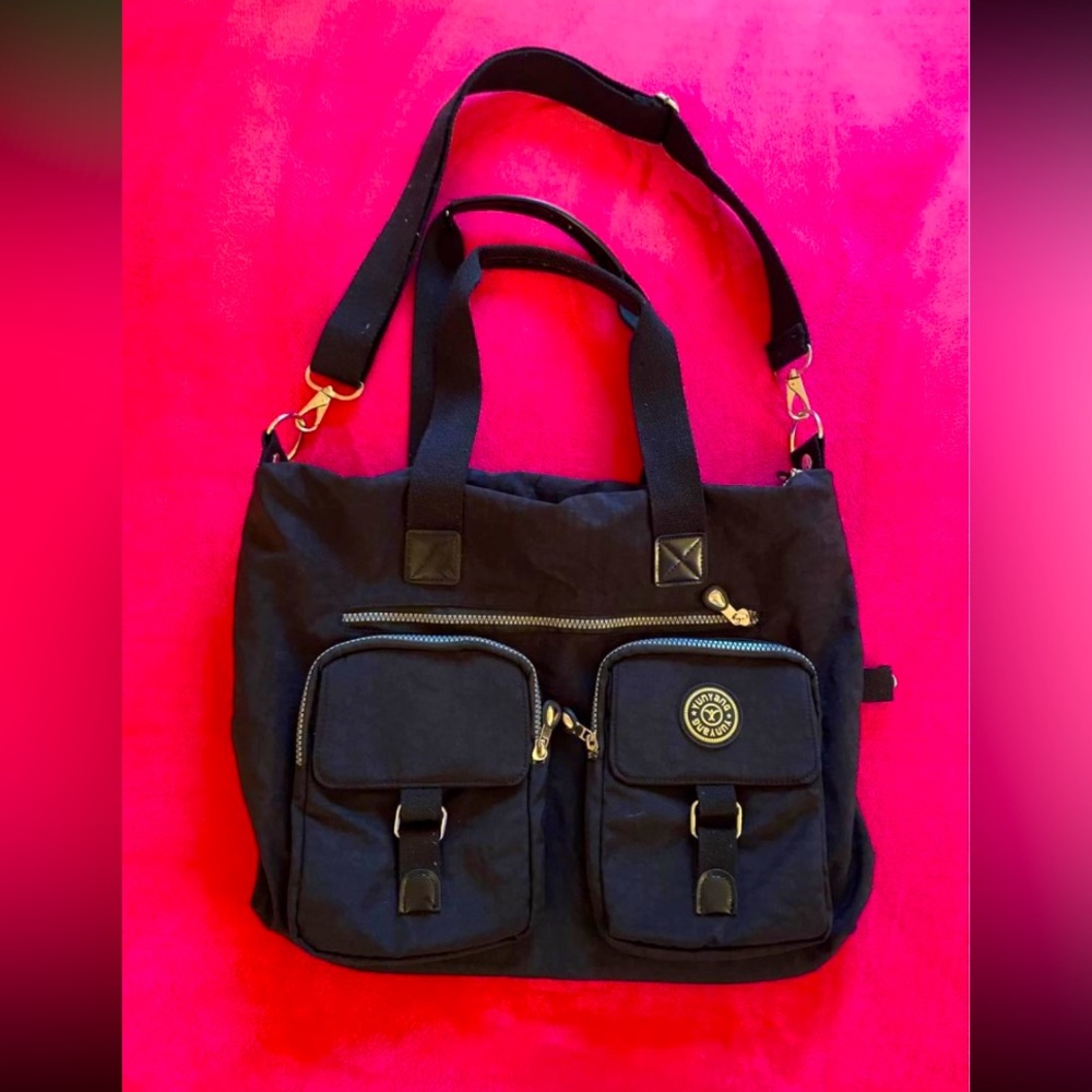 YunYang Black Adustable Tote Bag